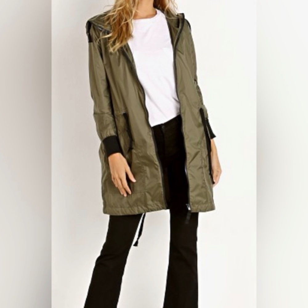 BB Dakota Flynn Hooded Lightweight Ribbed Cuff Anorak Gorpcore Khaki Jacket XS